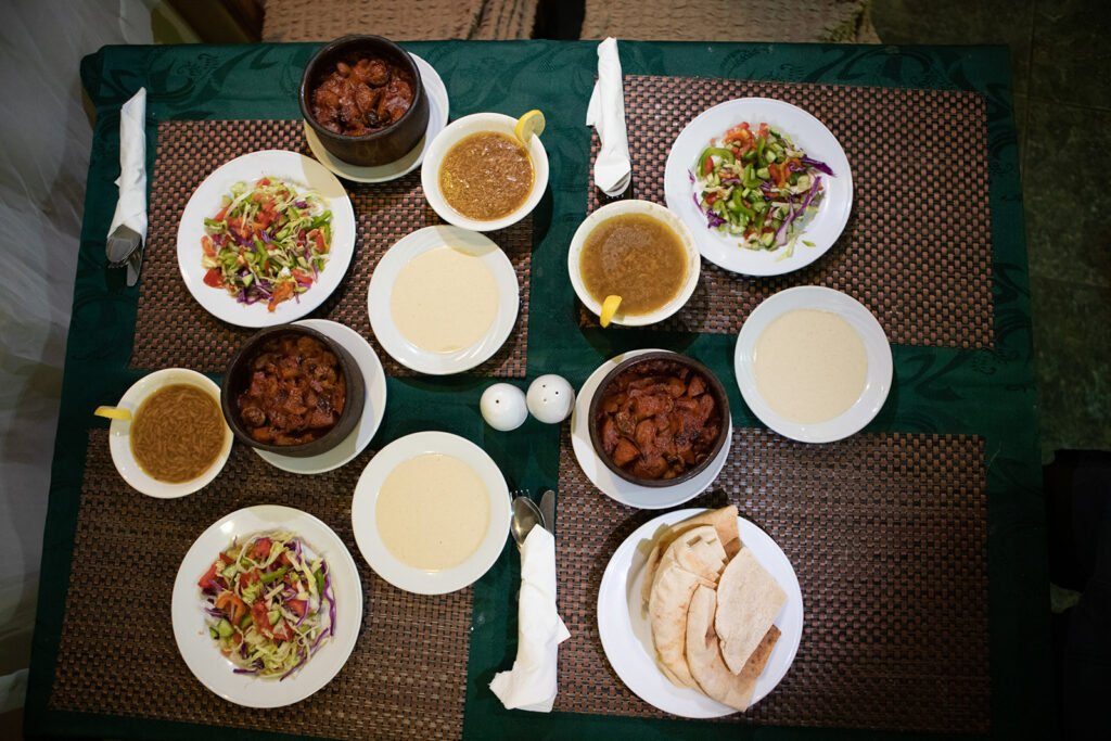 Ägyptisches Frühstück im Siwa Shali Resort