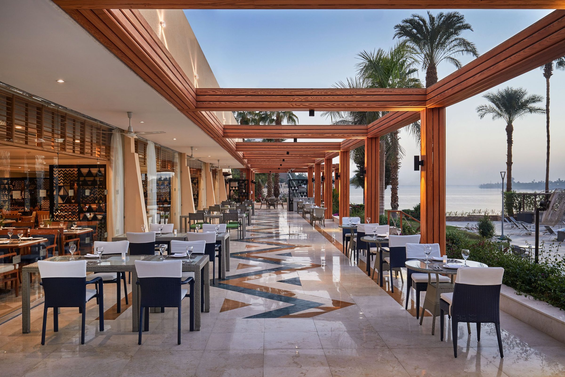 Restaurantterrasse des Resorts